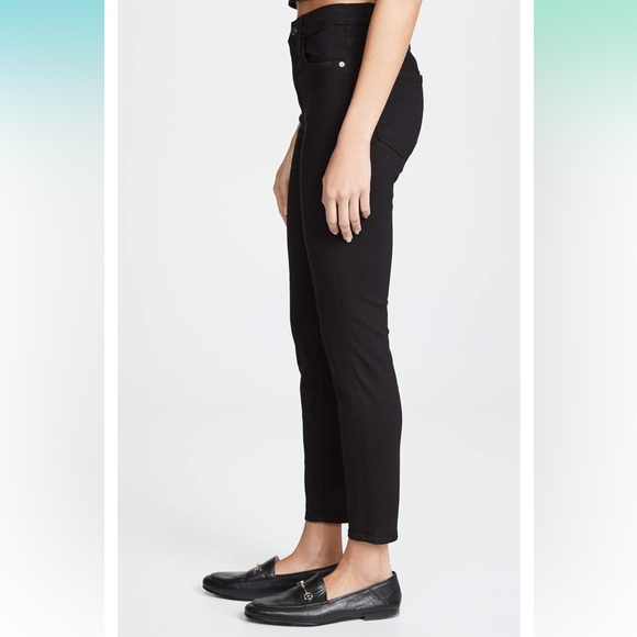 FRAME Ali High Rise Cigarette Jeans in Noir - Size 27 - Picture 4 of 9